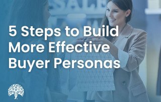 Blog header reads "5 Steps to Build More Effective Buyer Personas"